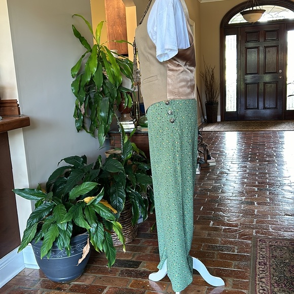 Francesca's Blue Rain high rise wide leg pants szS - Picture 3 of 13